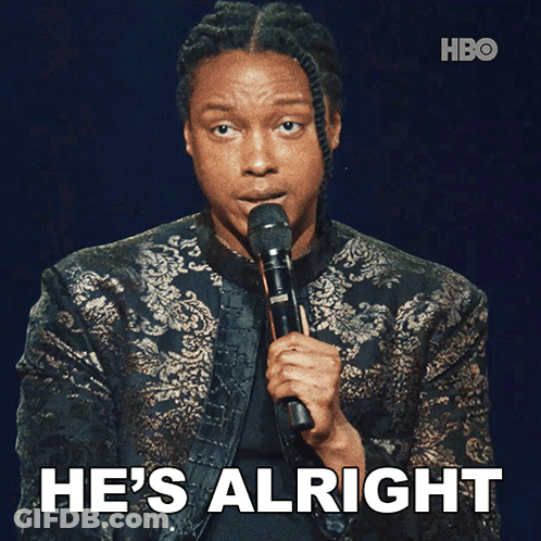 Man Holding Microphone Saying He's Alright GIF