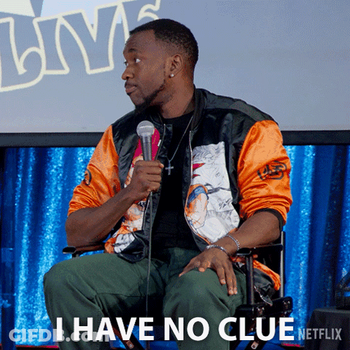 Man Holding Microphone Saying I Have No Clue GIF
