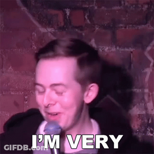 Man Holding Microphone Saying I'm Very GIF