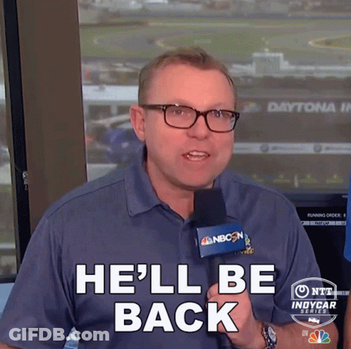 Man Holding Microphone Saying Ill Be Back GIF