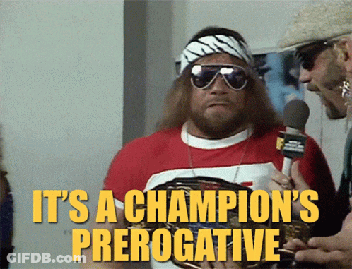 Man Holding Microphone Saying Its A Champions Prerogative GIF