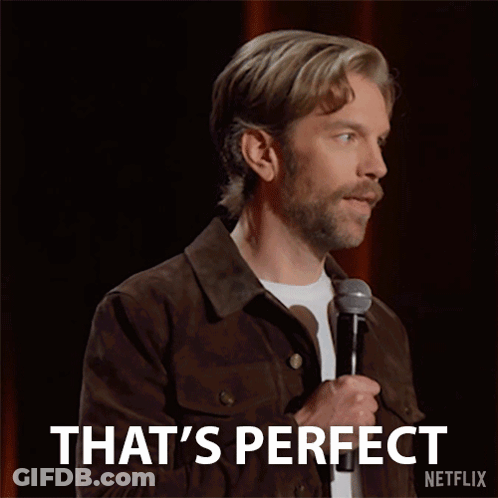 Man Holding Microphone Saying Perfect GIF
