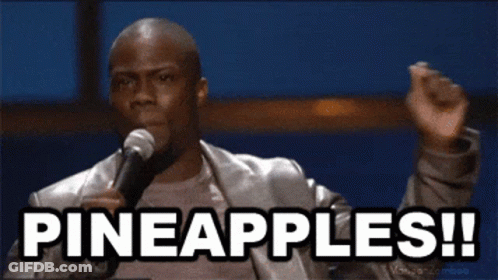 Man Holding Microphone Saying Pineapples GIF