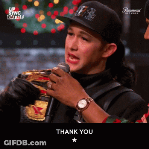 Man Holding Microphone Saying Thank You GIF