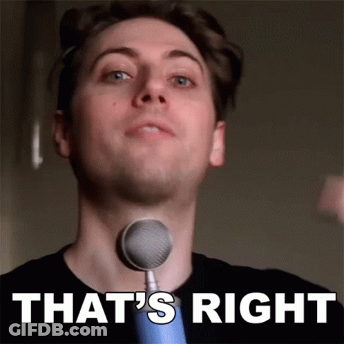 Man Holding Microphone Saying That's Right GIF
