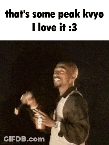 Man Holding Microphone Saying That's Some Peak Kvyo I Love It GIF