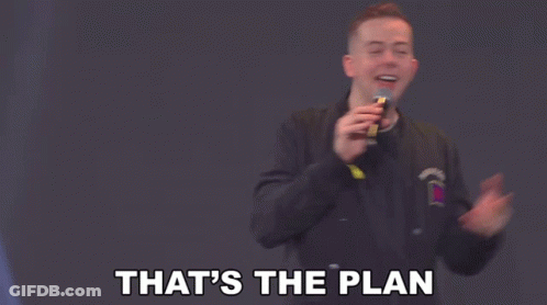 Man Holding Microphone Saying That's The Plan GIF