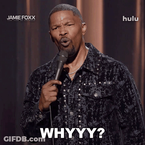 Man Holding Microphone Saying Whyyy GIF