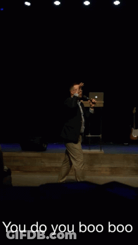 Man Holding Microphone Saying You Do You Boo Boo GIF