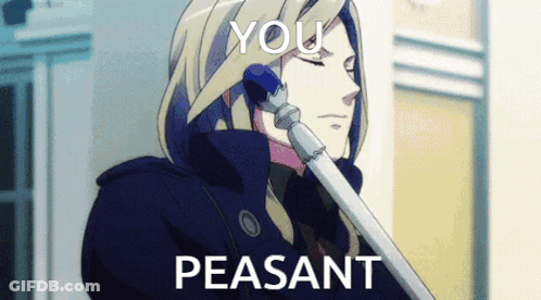 Man Holding Microphone Saying You Peasant GIF