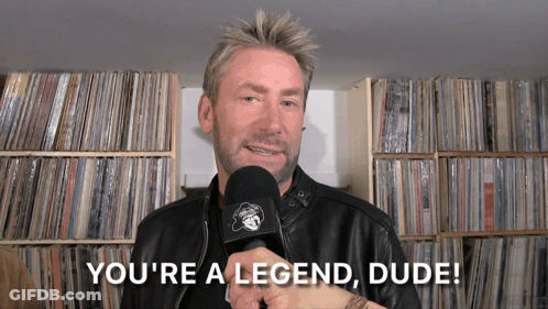 Man Holding Microphone Saying You're A Legend Dude GIF