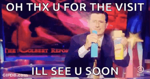 Man Holding Microphone Says Oh Thx U For The Visit GIF