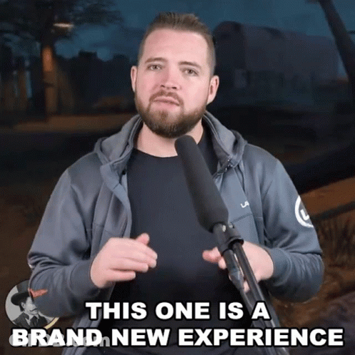 Man Holding Microphone This One Is A Brand New Experience GIF
