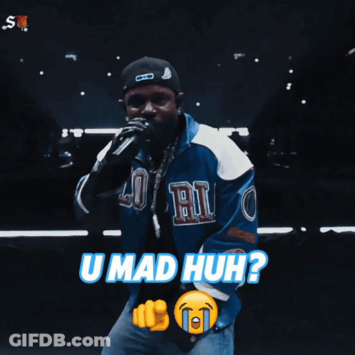 Man Holding Microphone U Mad Huh GIF