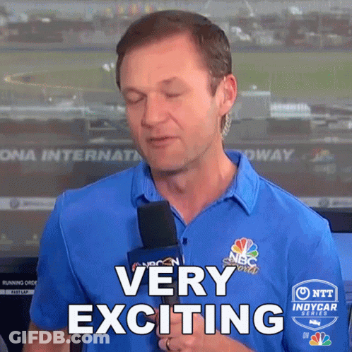 Man Holding Microphone Very Exciting GIF
