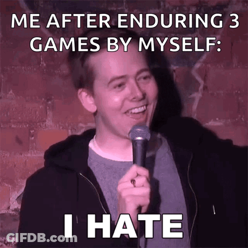 Man Holding Microphone With Caption I Hate GIF