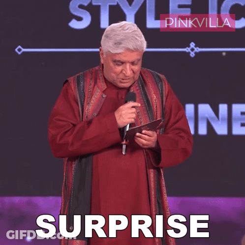 Man Holding Microphone With Surprise GIF