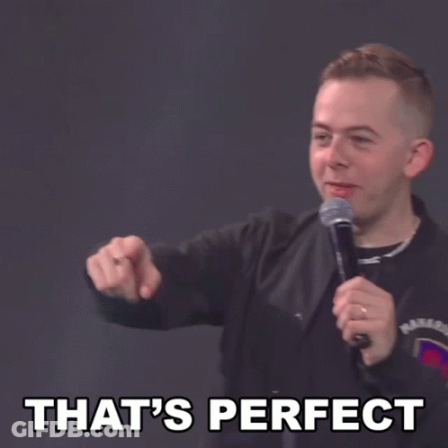 Man Holding Microphone With That's Perfect GIF