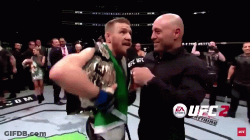 Man Holding Microphone With UFC GIF
