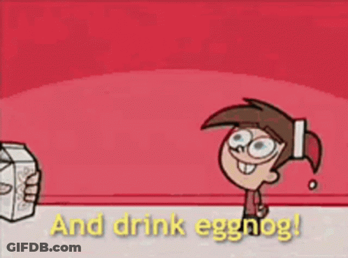 Man Holding Milk Next To Boy Saying Drink Eggnog GIF