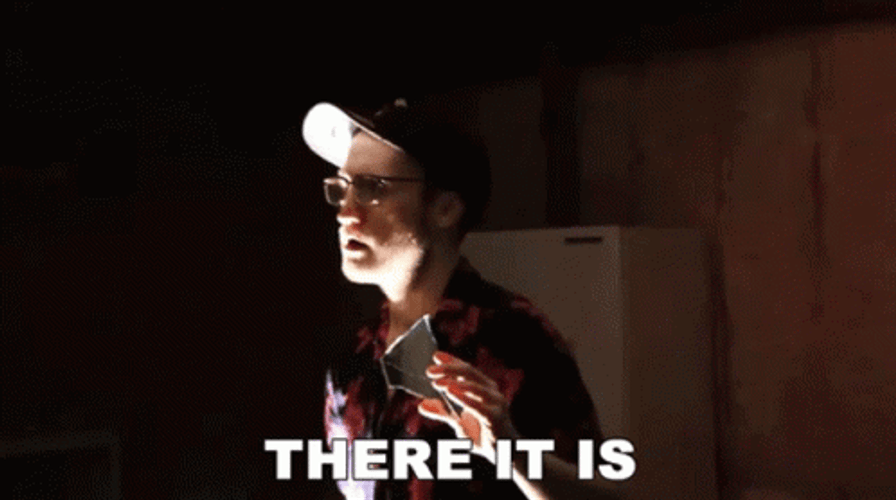 Man Holding Mirror There It Is GIF