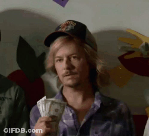 Man Holding Money Wearing Snoop Dogg Hat GIF