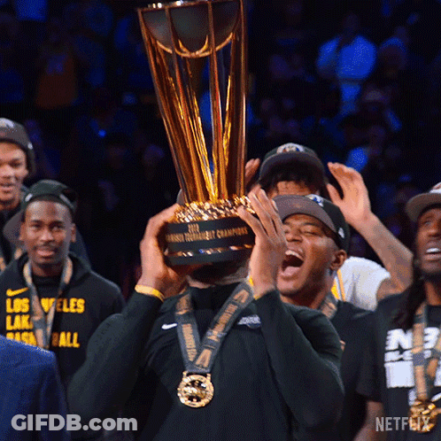Man Holding Netflix Trophy GIF