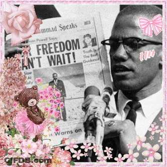 Man Holding Newspaper Saying Freedom Ain't Wait GIF