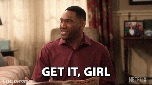 Man Holding Newspaper Saying Get It Girl GIF