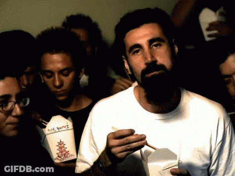 Man Holding Noodles Box GIF