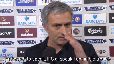 Man Holding Nose In Front Of Barclays And Carlsberg Ads GIF