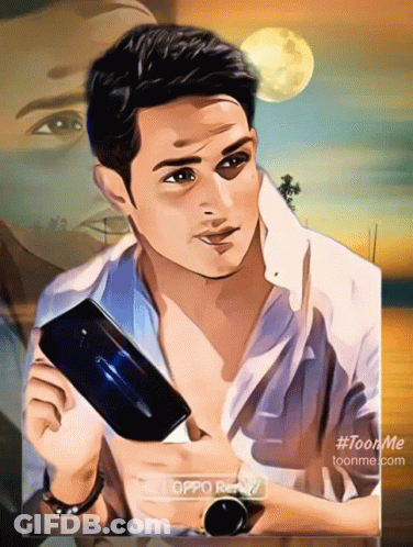 Man Holding Oppo Reno Phone GIF