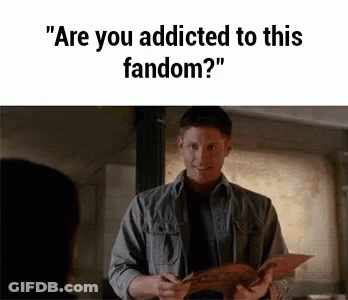 Man Holding Paper Asking If Addicted To Fandom GIF