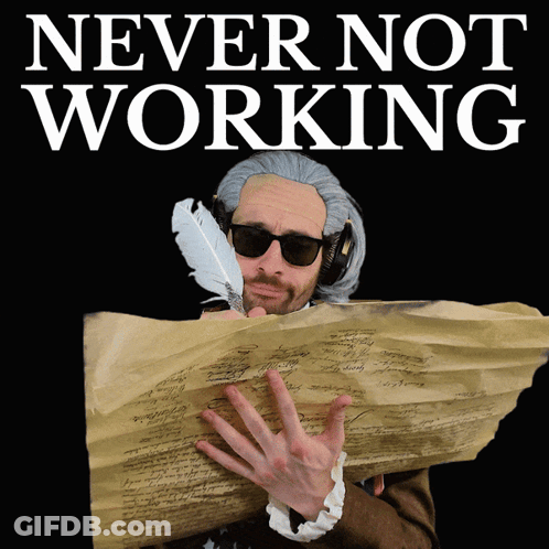 Man Holding Paper Never Not Working GIF