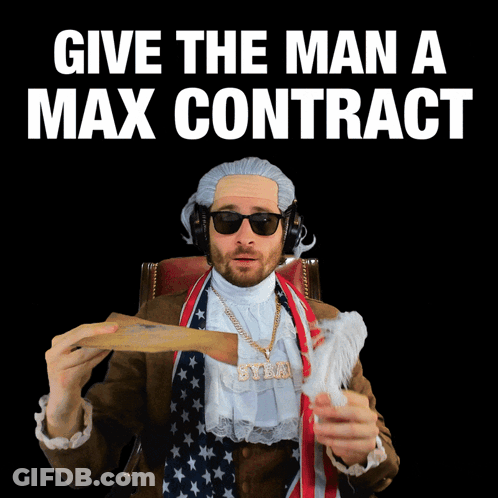 Man Holding Paper Saying Give Him Max Contract GIF