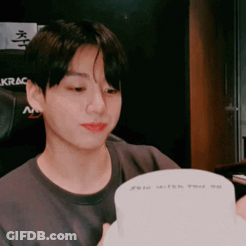 Man Holding Paper Saying I Wish You On GIF