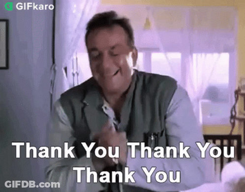 Man Holding Paper Saying Thank You GIF
