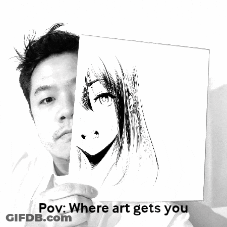 Man Holding Paper With Girl Picture GIF