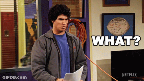 Man Holding Paper With What Sign GIF