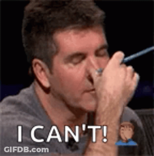 Man Holding Pen To Nose Saying Cant GIF