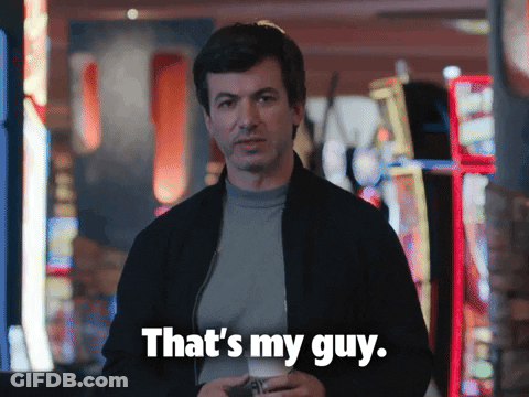 Man Holding Phone Saying That's My Guy GIF