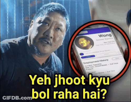 Man Holding Phone With Wong GIF