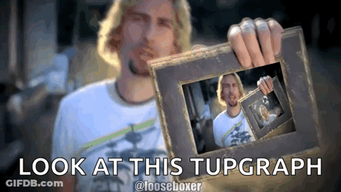 Man Holding Picture Frame Saying Look At This Fupgraph GIF