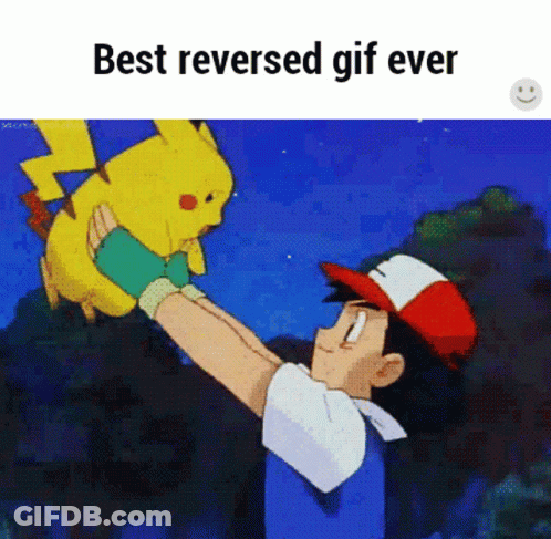 Man Holding Pikachu Best Reversed GIF Ever GIF
