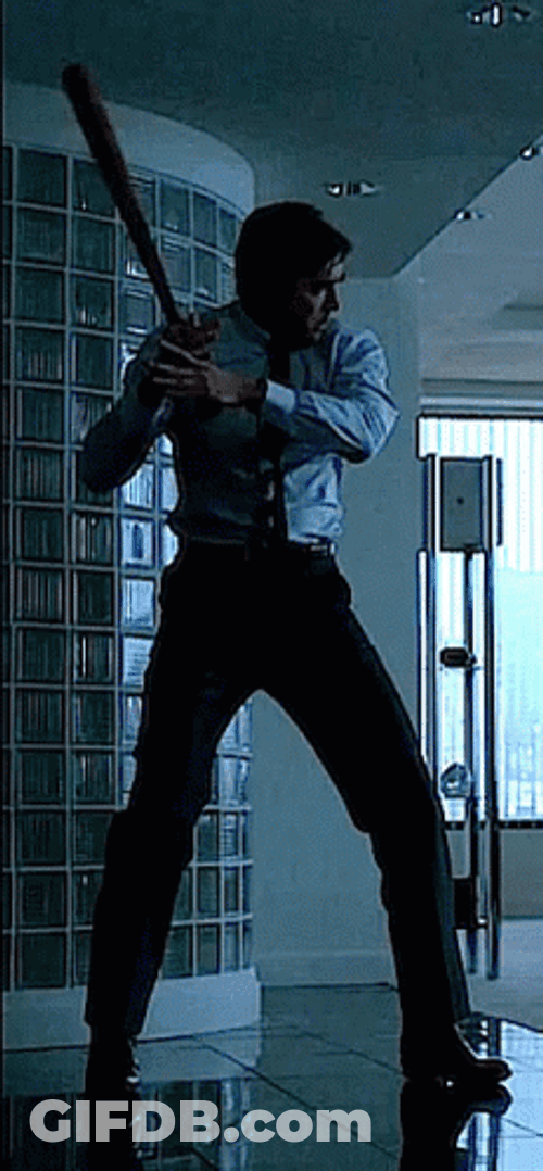 Man Holding Position The Metal Bat GIF