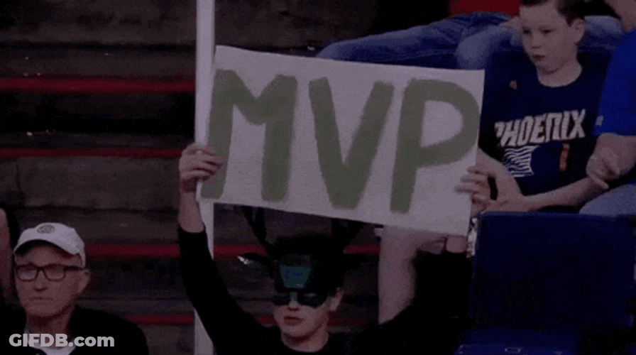 Man Holding Poster Real Mvp GIF