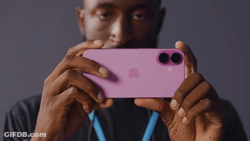 Man Holding Purple IPhone GIF