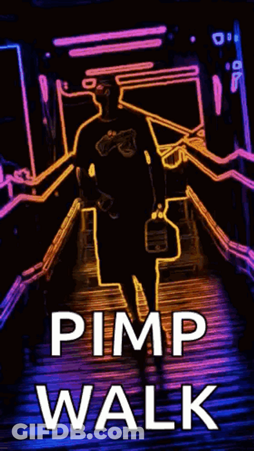 Man Holding Radio Pimp Walk GIF