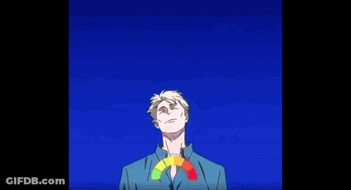 Man Holding Rainbow Colored Circle GIF