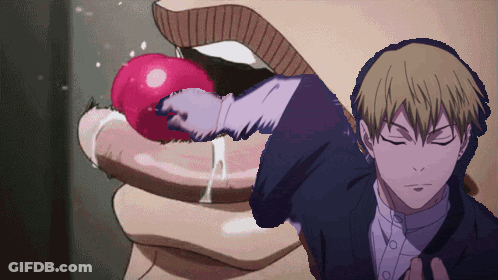 Man Holding Red Apple In Mouth Next To Woman GIF